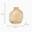 Set Of 3 Neutral Coloured Glass Vases