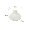 Set Of 3 Green & Pink Glass Vases