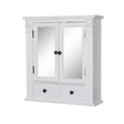 White Mirrored Bathroom Wall Cabinet