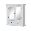 White Mirrored Bathroom Wall Cabinet
