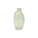 Set Of 3 Green & Pink Glass Vases