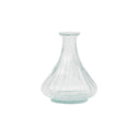 Large Clear Ribbed Glass Posy Vase
