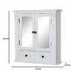 White Mirrored Bathroom Wall Cabinet