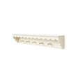 Ivory Painted Scalloped Edge Coat Peg Rail Hooks with Shelf - 100cm
