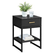 Large 3 Drawer Chest Of Drawers & Pair Of One Drawer Bedside Tables - Luna Black Range
