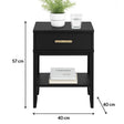 Large 3 Drawer Chest Of Drawers & Pair Of One Drawer Bedside Tables - Luna Black Range