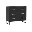 Large 3 Drawer Chest Of Drawers & Pair Of 3 Drawer Bedside Tables - Luna Black Range