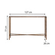 Large Metal Antique Gold Console Table