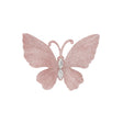 Set of 3 Pink Glitter Jewelled Butterfly Christmas Decorations - 10cm