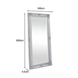 Extra Large Ornate Silver Wall/Leaner Mirror 100cm x 200cm