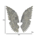 Pair of Large Grey Feather Effect Angel Wings - 48cm x 110cm