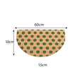 Forest Green & Natural Polka Dot Half Moon Door Mat