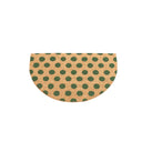 Forest Green & Natural Polka Dot Half Moon Door Mat