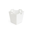 White Wooden Bin With Heart Cut Out
