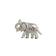 Silver Elephant Drawer Knob