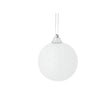 Set of 10 White Snowball Glitter Baubles