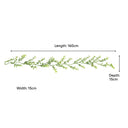 Green Frosted Foliage Christmas Garland - 160cm (1.6m / 62.9')