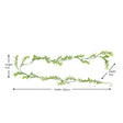Snowy Leaf Christmas Garland - 190cm (1.9m / 74.8')