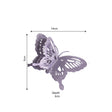 Pair of Lilac Glitter Butterfly Christmas Decoration Clips