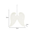 Set Of 4 White Glitter Angel Wings - 12cm