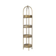 Antique Gold Four Tier Freestanding Shelf - 146cm