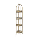 Antique Gold Four Tier Freestanding Shelf - 146cm
