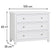 Large Scalloped 3 Drawer Chest of Drawers & Pair of Bedside Tables - Staunton White Range