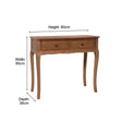 Dark Wood 2 Drawer Dressing Table - Ashwell Range
