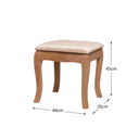 Dark Wood Dressing Table Stool - Ashwell Range