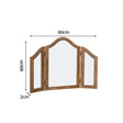 Dark Wood Triple Dressing Table Mirror - Ashwell Range