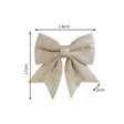 Set of 4 Champagne Glitter Christmas Bows