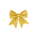 Set of 4 Gold Glitter Christmas Bows