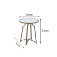 Set of 2 Metal Gold Mirrored Top Side Tables