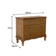 4 Drawer Dark Wood Chest of Drawers and Pair of 3 Drawer Bedside Tables - Ashwell Range