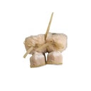 Set of 3 Blush Pink & Gold Fur Winter Boots Baubles