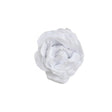 Set of 3 White Velvet Glitter Rose Clip Christmas Decoration - 10cm
