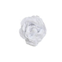 Set of 3 White Velvet Glitter Rose Clip Christmas Decoration - 10cm