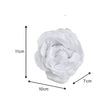 Set of 3 White Velvet Glitter Rose Clip Christmas Decoration - 10cm