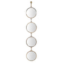 Tall Gold Multi Circle Link Style Wall Mirror 170cm x 30cm