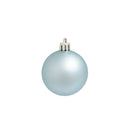 Set of 10 Mixed Ice Blue Glitter Baubles