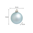 Set of 10 Mixed Ice Blue Glitter Baubles