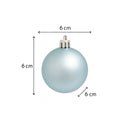 Set of 10 Mixed Ice Blue Glitter Baubles