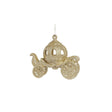 Set of 3 Gold Glitter Princess Carriage Baubles