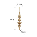 Set of 6 Champagne Rose Gold Pendant Baubles