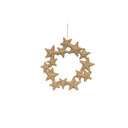 Set of 3 Gold Glitter Star Wreath Decorations