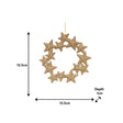 Set of 3 Gold Glitter Star Wreath Decorations