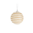 Set Of 3 Champagne Sparkle Swirl Baubles