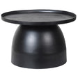 Large Round Black Metal Coffee Table