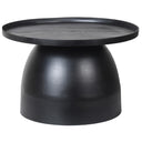 Large Round Black Metal Coffee Table