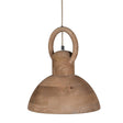 Large Round Wooden Pendant Light